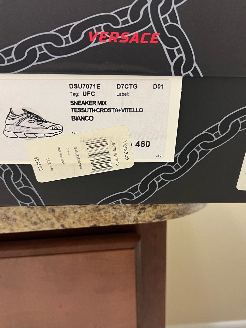 Versace Chain Reaction size46/13 brand new in box!!! 100%authentic